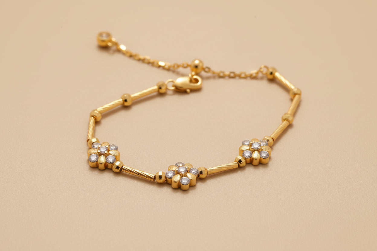3-Snowflakes Bracelet