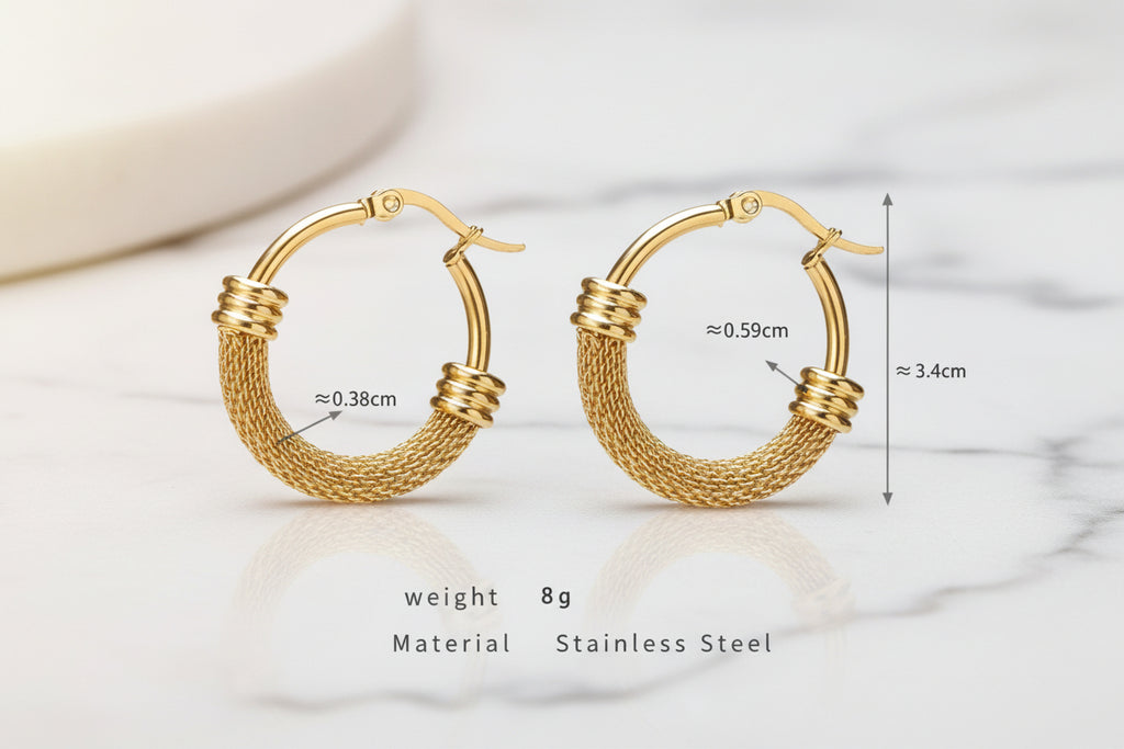 Round Hoop Earrings Style