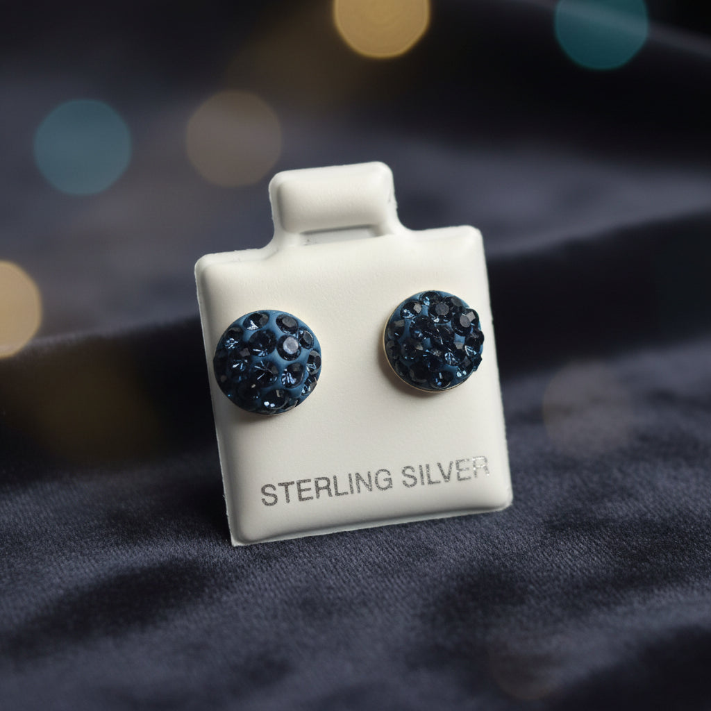 Disco Ball Stud Earrings s925