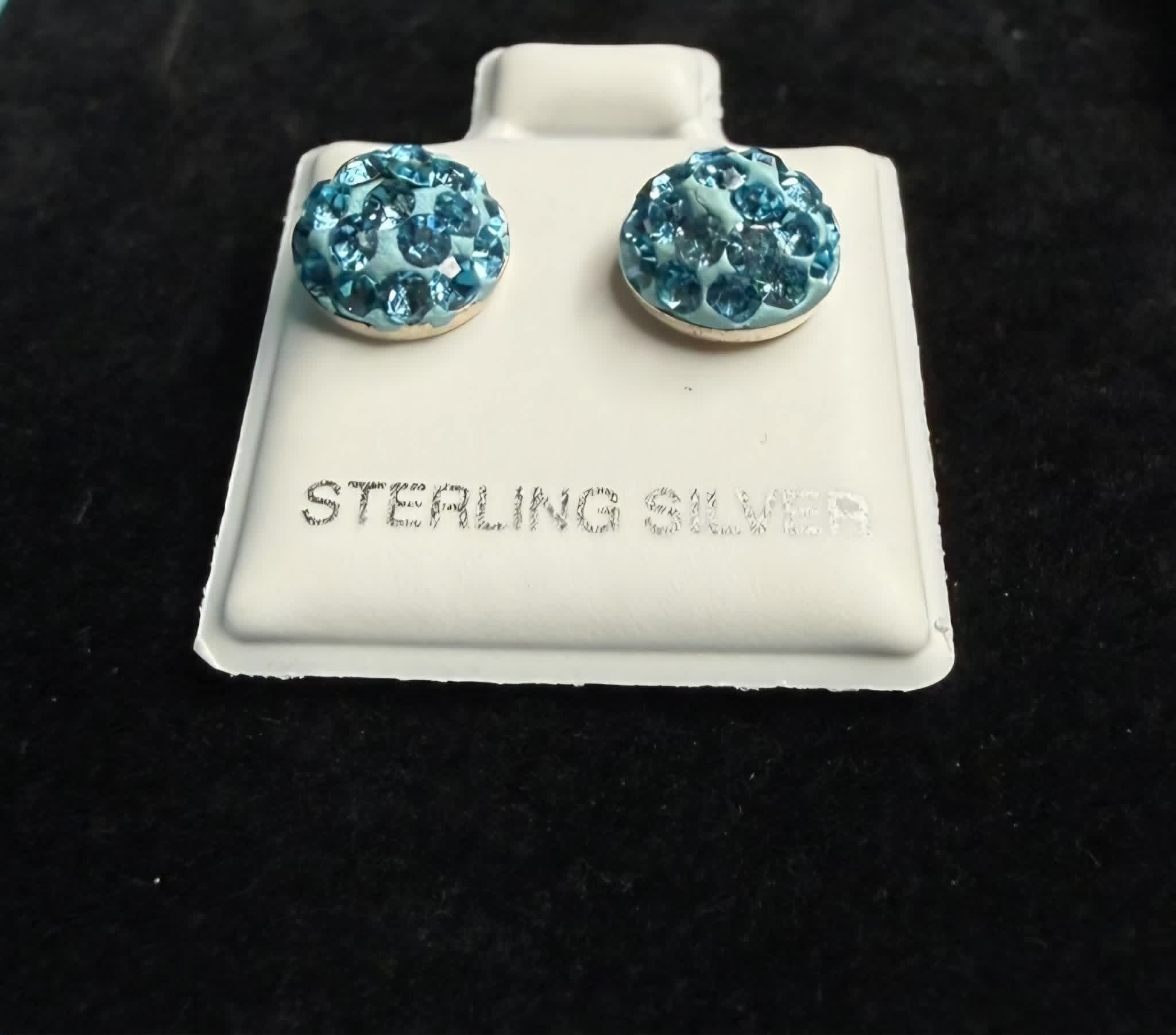 Disco Ball Stud Earrings s925