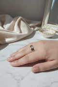 Two Tone RING Silver n Gold