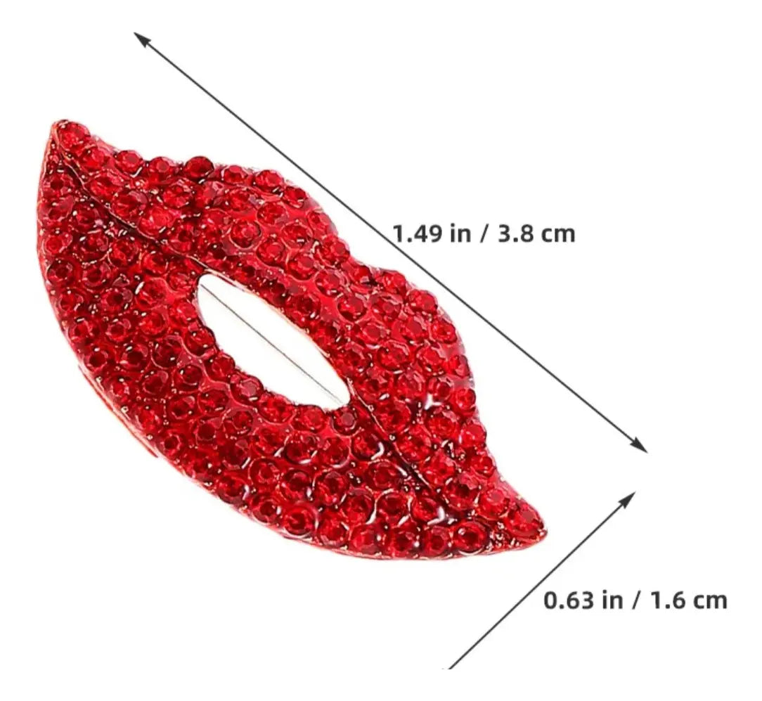 Sexy Red Lips Brooch