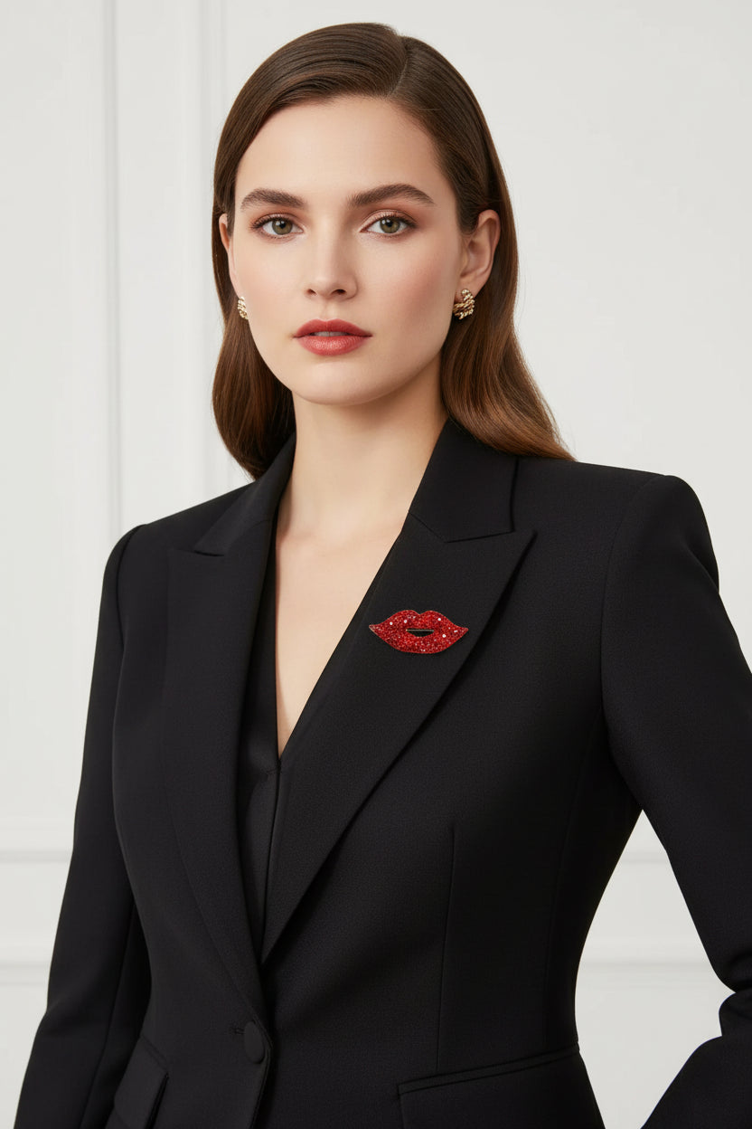 Sexy Red Lips Brooch