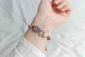 Rose Aquamarine Hand-woven Rough Stone Bracelet