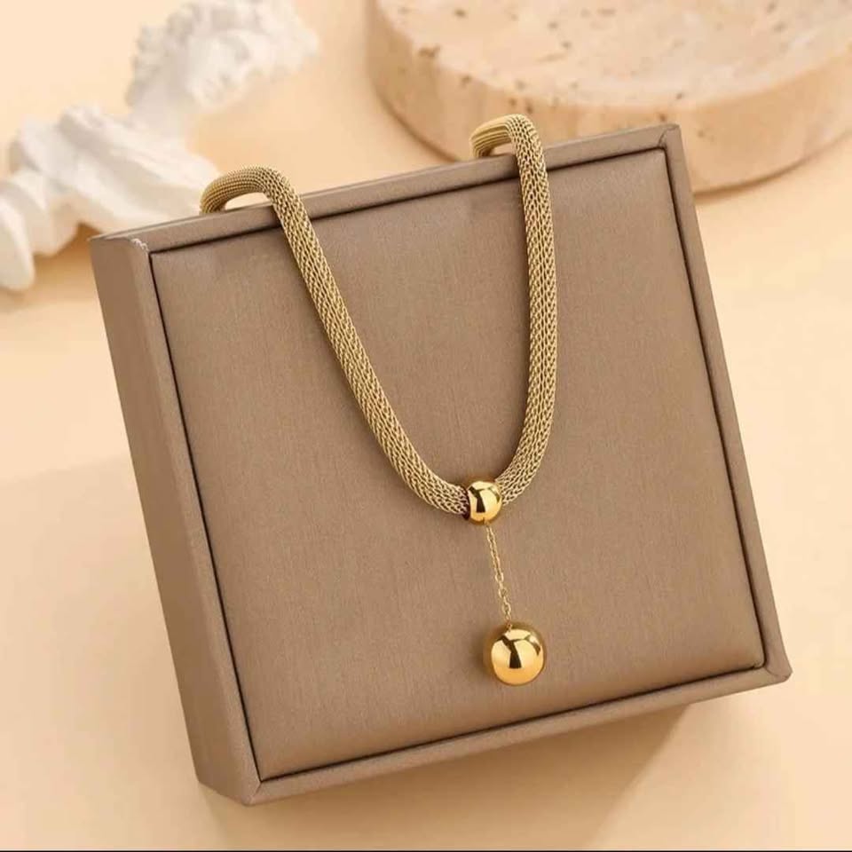 Round Beaded Ball  Mesh Chain Set