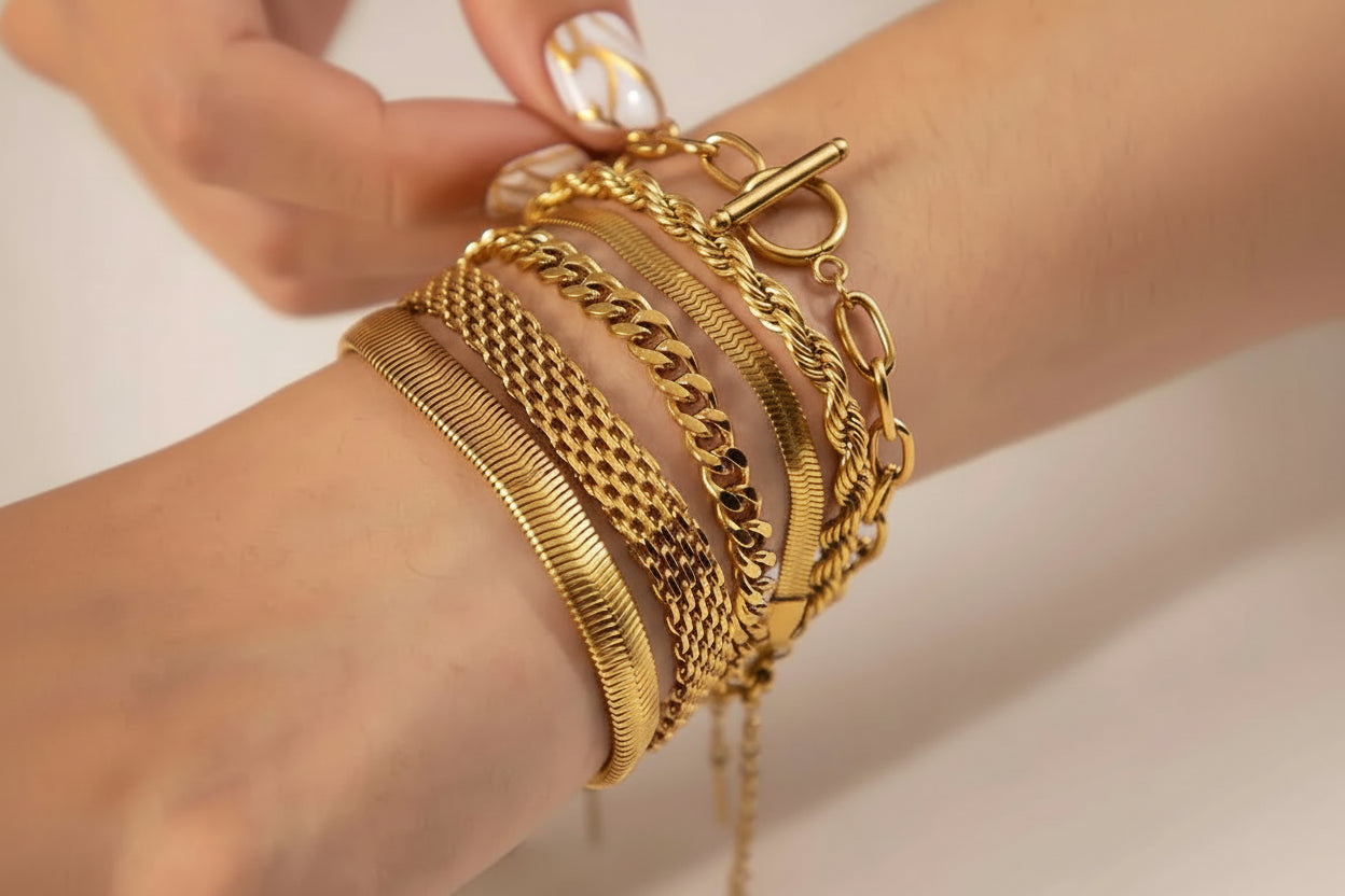 Multi Chain NY Bracelet Set