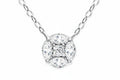 Princess & Marquise Cluster Pendant Necklace