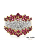 Ring Pink cubic Zirconia Stainless Steel