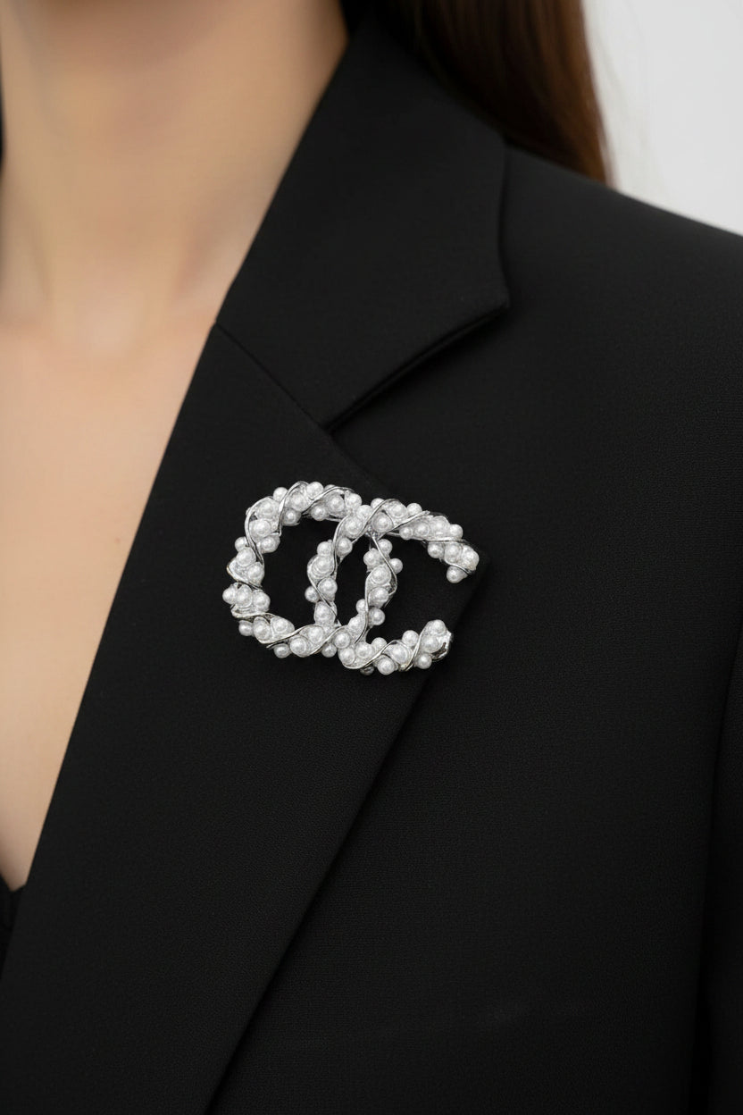 Fake Pearl Brooches