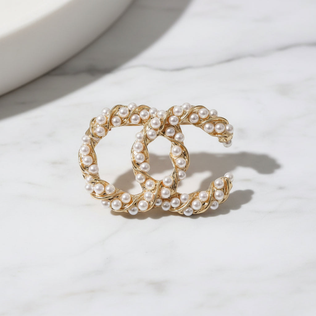 Fake Pearl Brooches