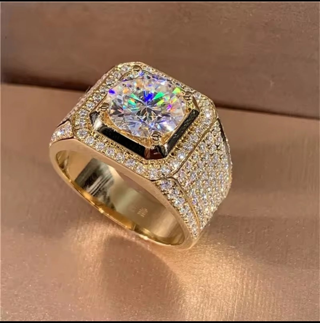 Solitaire 2ct Lab Diamond Moissanite Ring 925 S+ a bracelet as a gift
