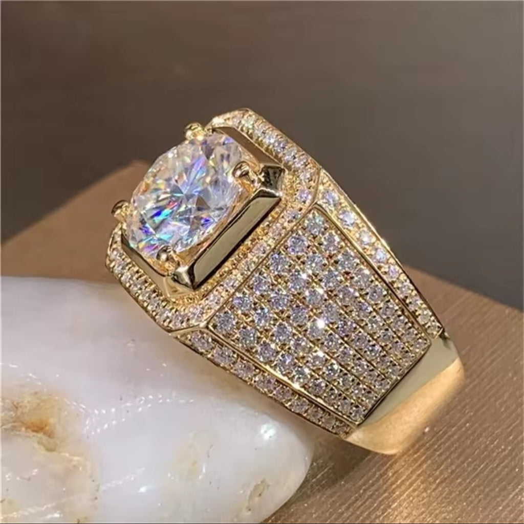 Solitaire 2ct Lab Diamond Moissanite Ring 925 S+ a bracelet as a gift