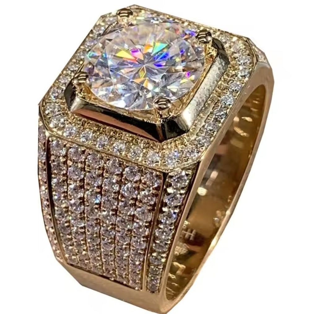 Solitaire 2ct Lab Diamond Moissanite Ring 925 S+ a bracelet as a gift