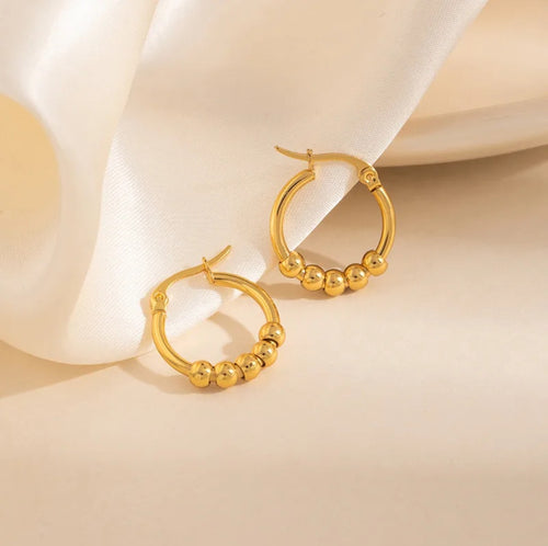 Beaded Hoop Earrings