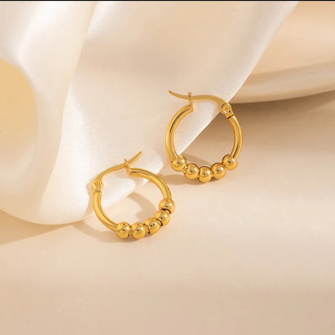 Beaded Hoop Earrings