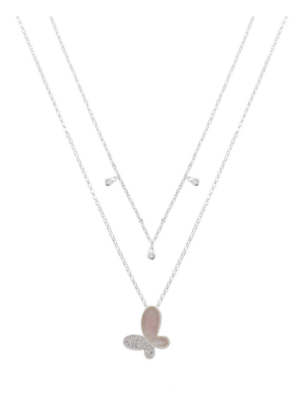 Butterfly  & Mother of Pearls Necklaces