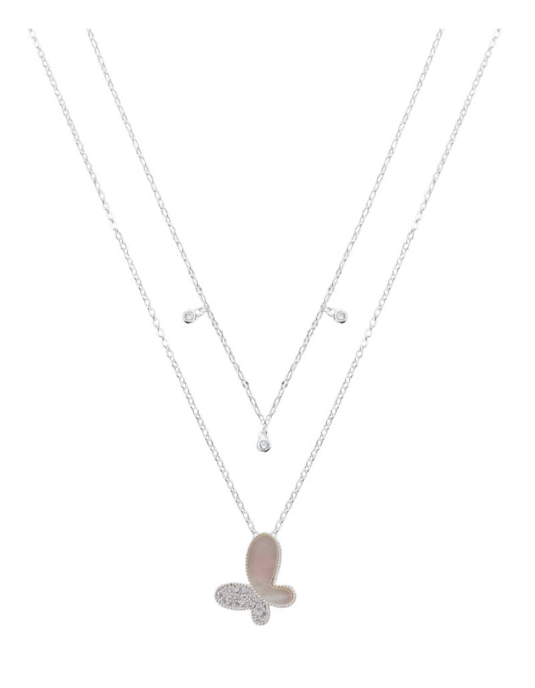Butterfly  & Mother of Pearls Necklaces