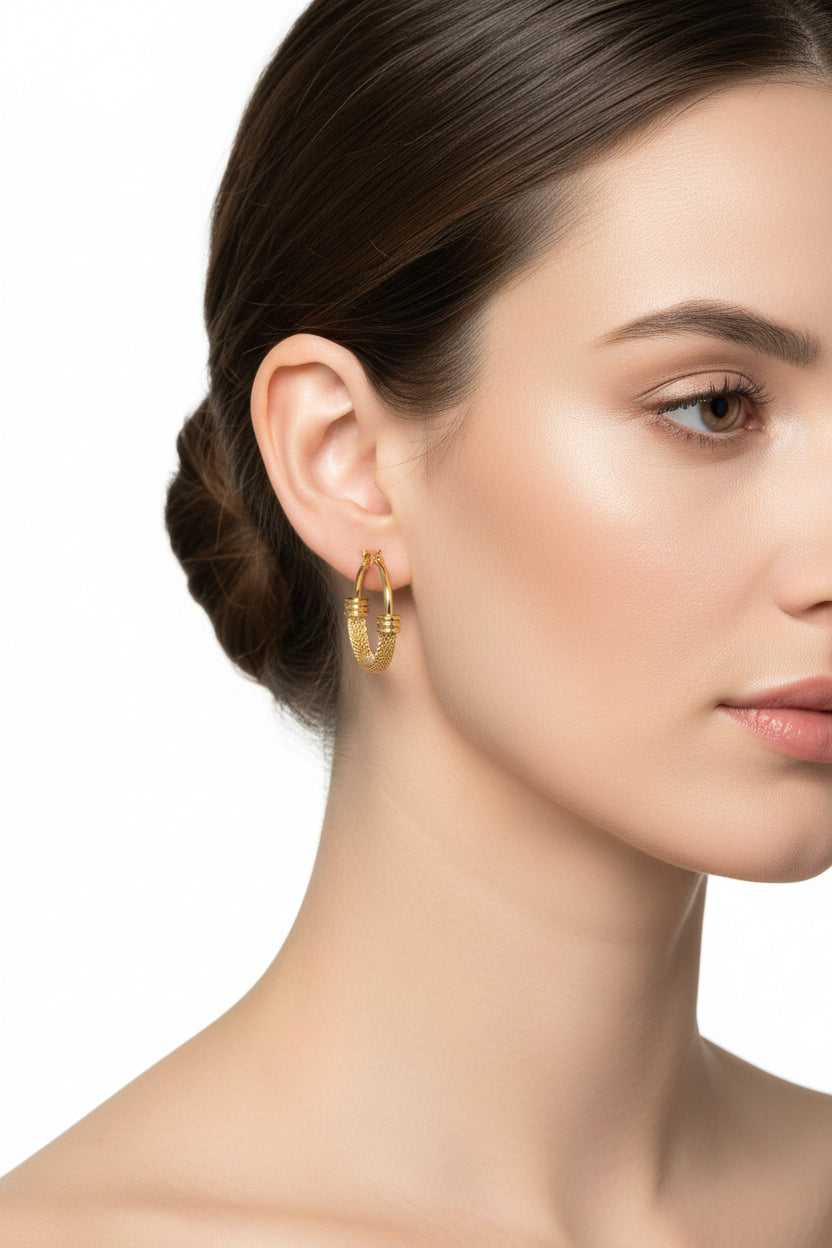 Round Hoop Earrings Style