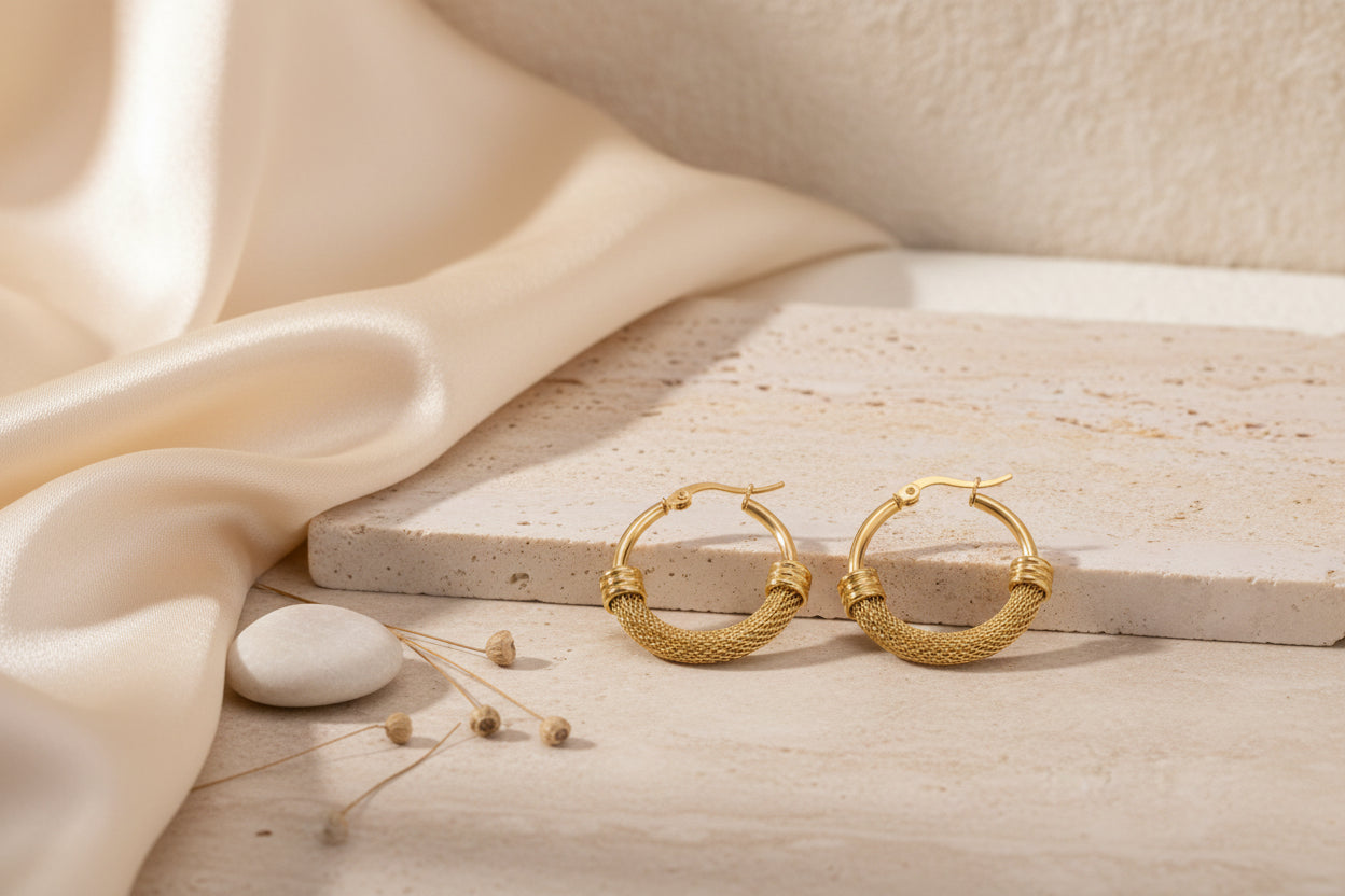 Round Hoop Earrings Style
