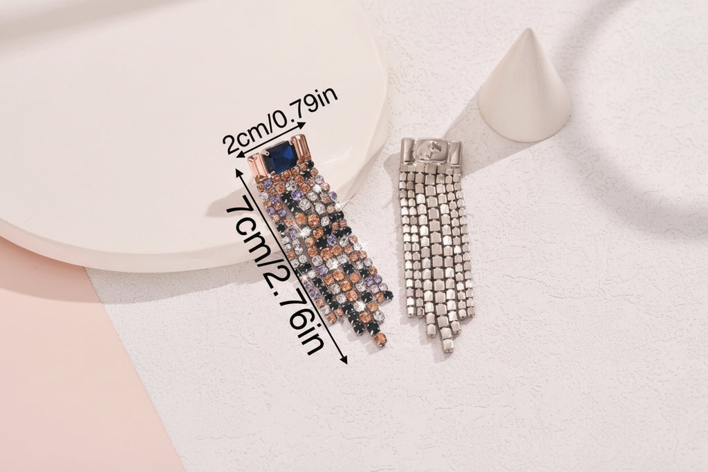 Multicolor Rhinestone Earrings