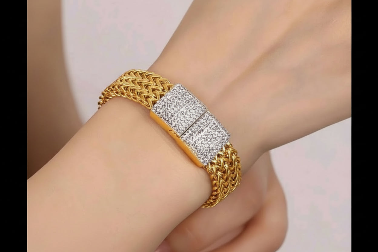 Watch Style with stones Bracelet