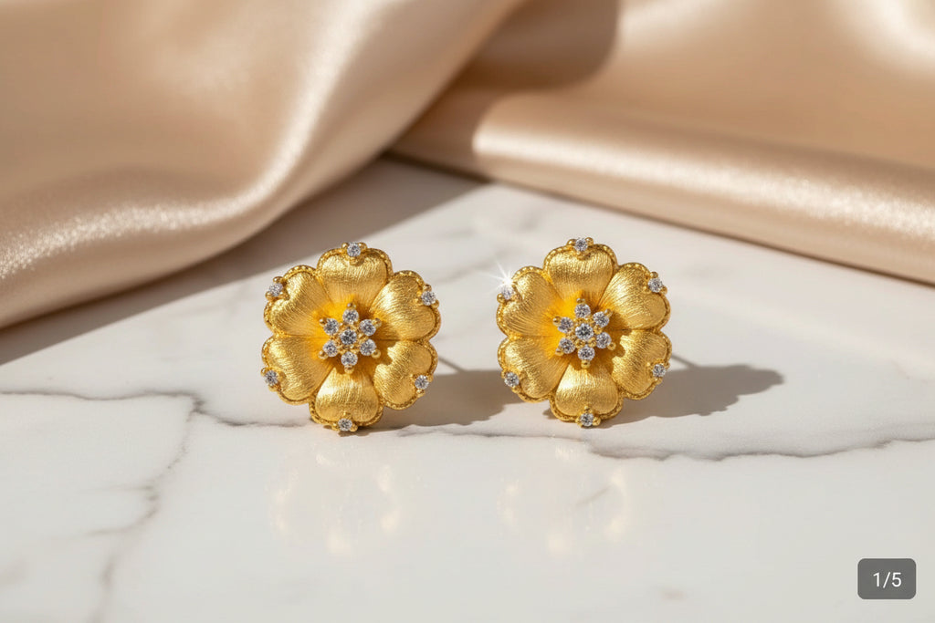 Orchid Stud Earrings