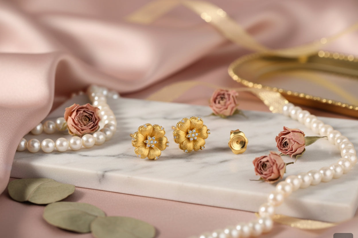 Orchid Stud Earrings