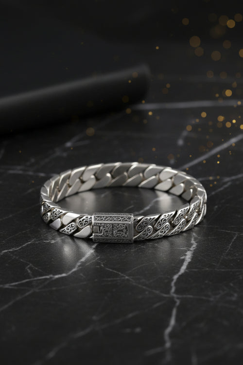 12MM Real Solid 925 Sterling Silver Miami Cuban Link Chain Men Bracelet Retro 20 cm /7.8 in