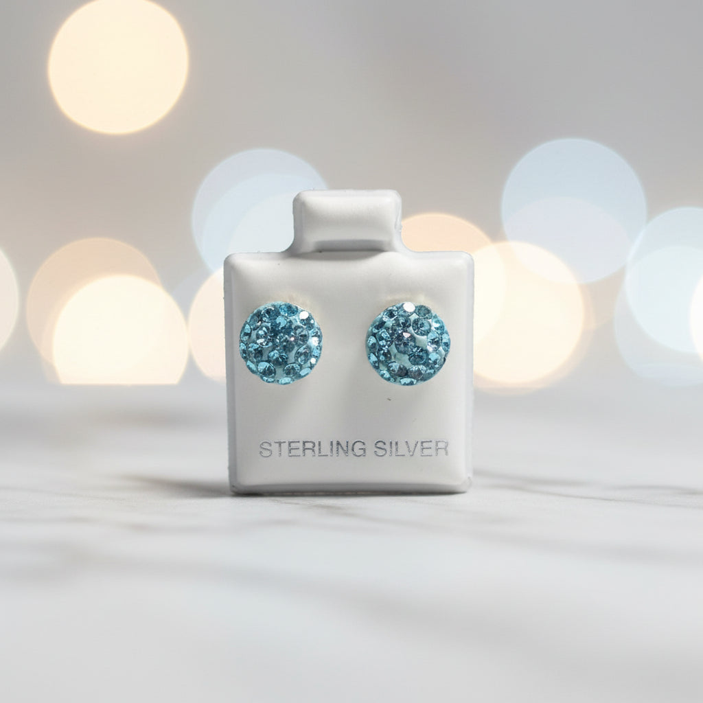 Disco Ball Stud Earrings s925