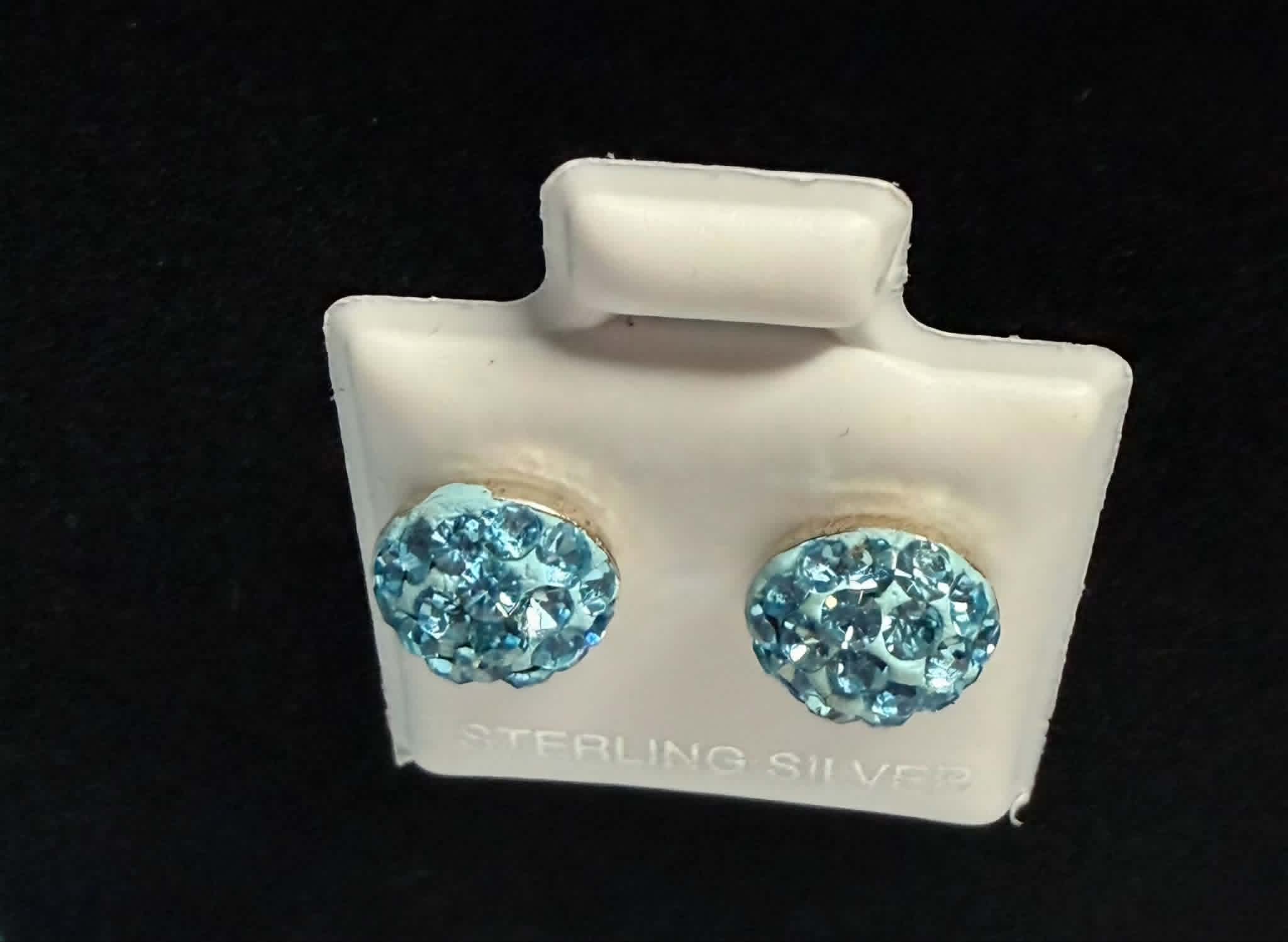 Disco Ball Stud Earrings s925