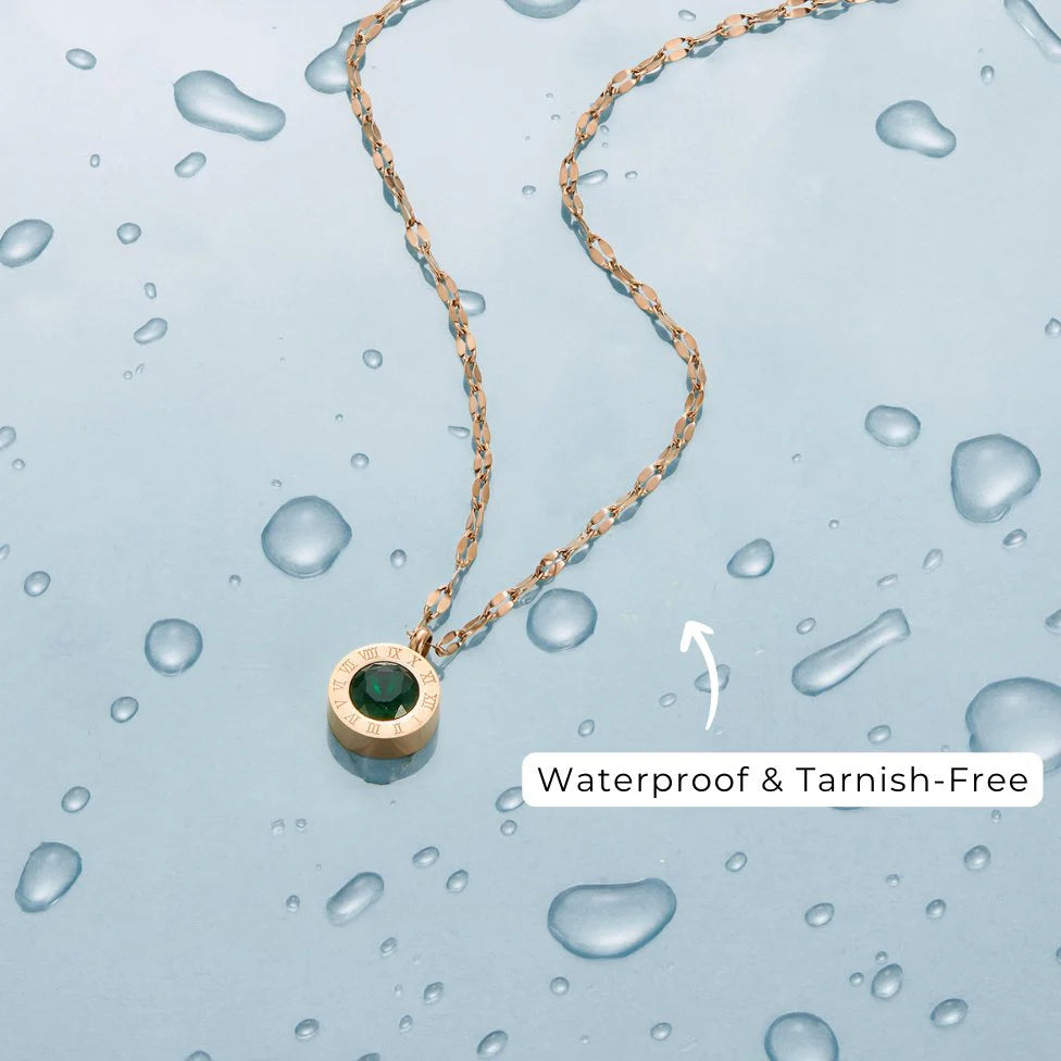 Emerald Crystal ROMAN Necklace