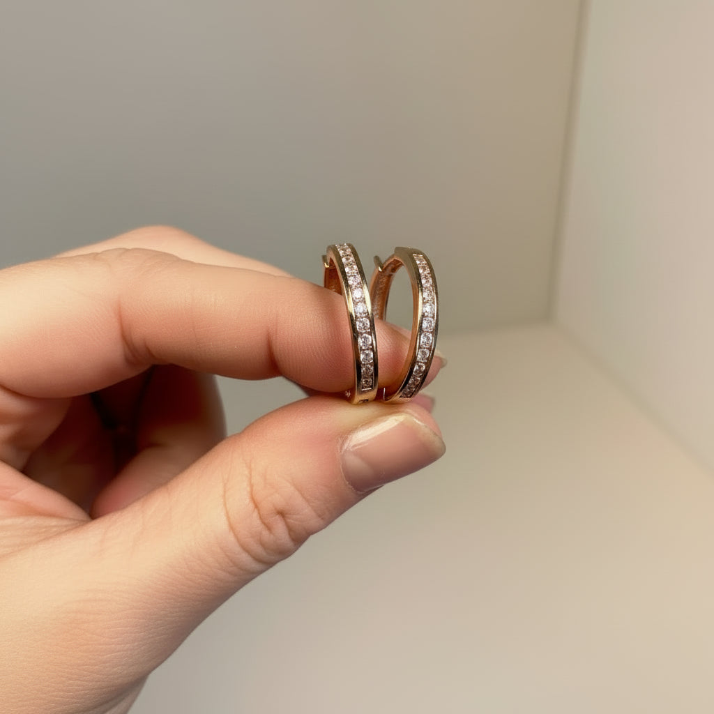Small Inside Out Hoop Earrings in Sterling Silver, 0.75