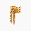 Golden Cascade Tassel Ring