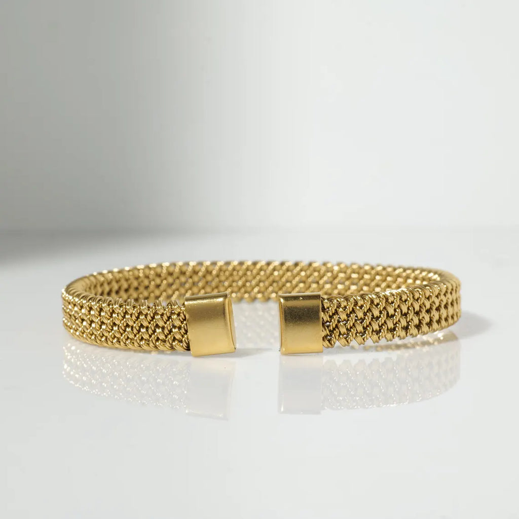 Mesh Gold Cuff - Medium